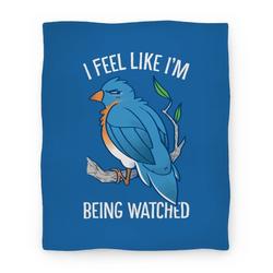 Movie Anime I Feel Like I'm Being Watched Premium Fleece Sherpa Blanket Perfect Gifts For Family On Christmas