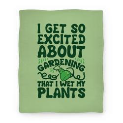 Movie Anime I Get So Excited About Gardening I Wet My Plants Premium Fleece Sherpa Blanket Perfect Gifts For Family On Christmas