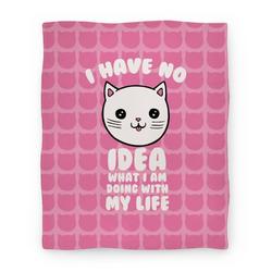 Movie Anime I Have No Idea What I Am Doing With My Life Premium Fleece Sherpa Blanket Perfect Gifts For Family On Christmas