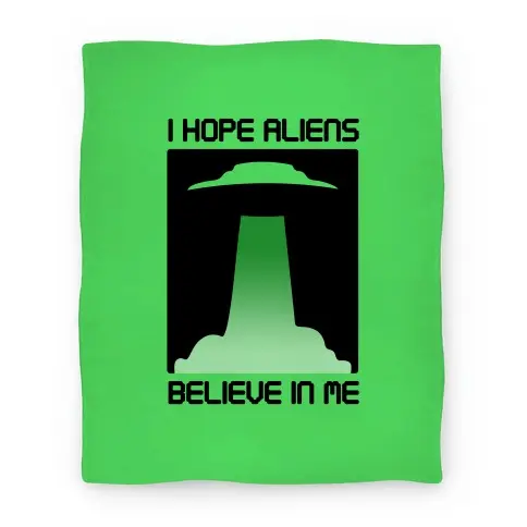Movie Anime I Hope Aliens Believe In Me Premium Fleece Sherpa Blanket Perfect Gifts For Family On Christmas