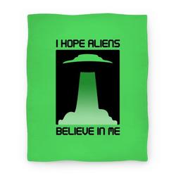 Movie Anime I Hope Aliens Believe In Me Premium Fleece Sherpa Blanket Perfect Gifts For Family On Christmas