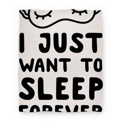 Movie Anime I Just Want To Sleep Forever Premium Fleece Sherpa Blanket Perfect Gifts For Family On Christmas