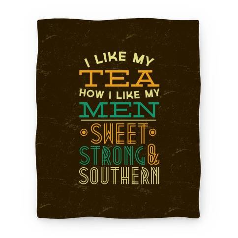 Movie Anime I Like My Tea How I Like My Men Premium Fleece Sherpa Blanket Perfect Gifts For Family On Christmas