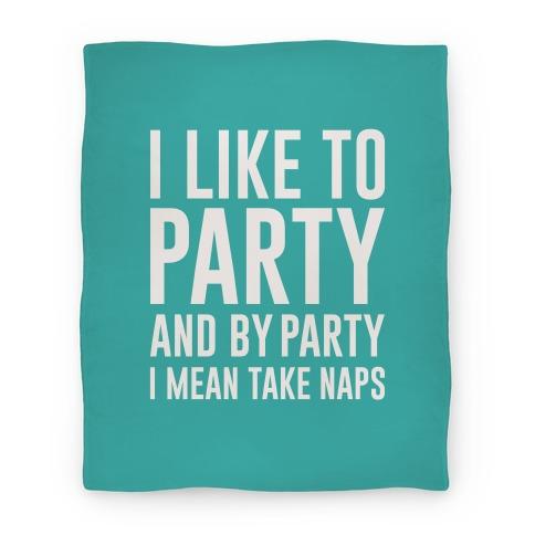 Movie Anime I Like To Party Premium Fleece Sherpa Blanket Perfect And Unique Gifts For Family On Christmas