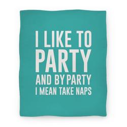 Movie Anime I Like To Party Premium Fleece Sherpa Blanket Perfect And Unique Gifts For Family On Christmas