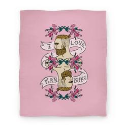 Movie Anime I Love Man Buns Premium Fleece Sherpa Blanket Perfect And Unique Gifts For Family On Christmas