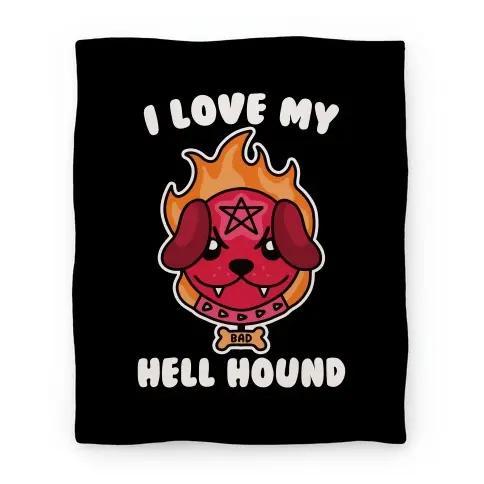 Movie Anime I Love My Hell Hound Premium Fleece Sherpa Blanket Perfect And Unique Gifts For Family On Christmas