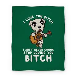 Movie Anime I Love You Bitch K.K. Slider Parody Premium Fleece Sherpa Blanket Perfect Gifts For Family On Christmas