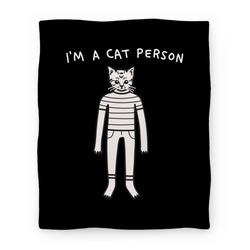 Movie Anime I'm A Cat Person Premium Fleece Sherpa Blanket Perfect And Unique Gifts For Family On Christmas
