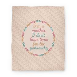 Movie Anime I'm a Mother I Don't Have Time For The Patriarchy Premium Fleece Sherpa Blanket Perfect Gifts For Family On Christmas