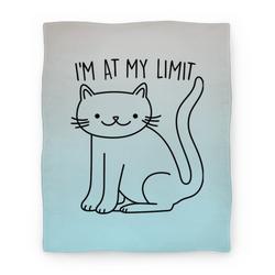 Movie Anime I'm At My Limit Kitten Premium Fleece Sherpa Blanket Perfect Gifts For Family On Christmas