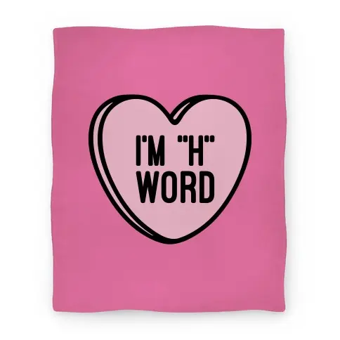 Movie Anime I'm "H" Word Premium Fleece Sherpa Blanket Perfect And Unique Gifts For Family On Christmas