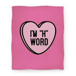 Movie Anime I'm "H" Word Premium Fleece Sherpa Blanket Perfect And Unique Gifts For Family On Christmas
