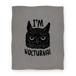 Movie Anime I'm Nocturnal Premium Fleece Sherpa Blanket Perfect And Unique Gifts For Family On Christmas
