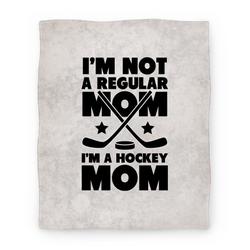 Movie Anime I'm Not a Regular Mom I'm a Hockey Mom Premium Fleece Sherpa Blanket Perfect Gifts For Family On Christmas