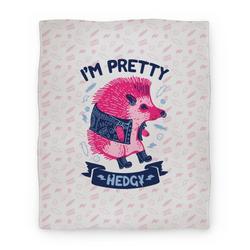 Movie Anime I'm Pretty Hedgy Premium Fleece Sherpa Blanket Perfect And Unique Gifts For Family On Christmas