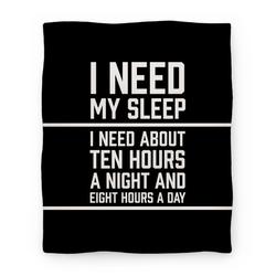 Movie Anime I Need My Sleep Premium Fleece Sherpa Blanket Perfect And Unique Gifts For Family On Christmas
