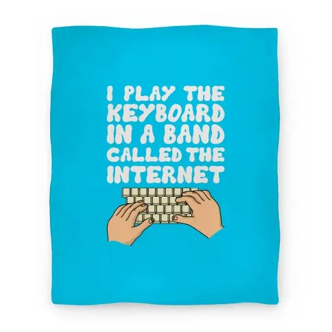 Movie Anime I Play The Keyboard Premium Fleece Sherpa Blanket Perfect And Unique Gifts For Family On Christmas