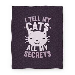 Movie Anime I Tell My Cats All My Secrets Premium Fleece Sherpa Blanket Perfect Gifts For Family On Christmas