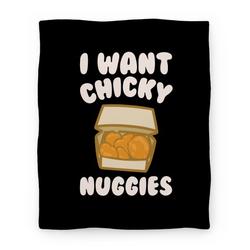 Movie Anime I Want Chicky Nuggies White Print Premium Fleece Sherpa Blanket Perfect Gifts For Family On Christmas