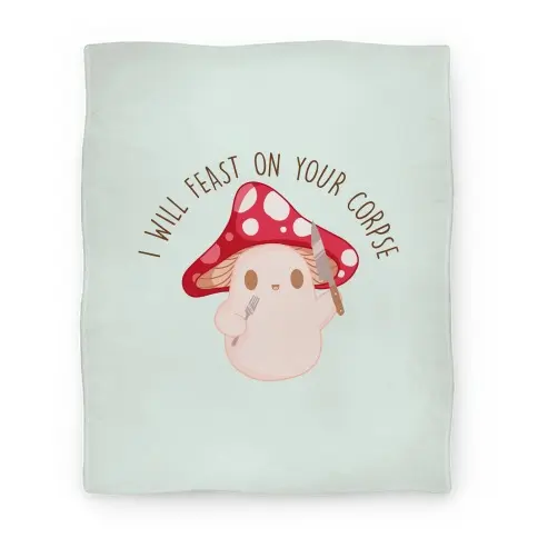 Movie Anime I Will Feast On Your Corpse Mushroom Premium Fleece Sherpa Blanket Perfect Gifts For Family On Christmas