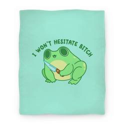 Movie Anime I Won't Hesitate Bitch Frog Premium Fleece Sherpa Blanket Perfect Gifts For Family On Christmas
