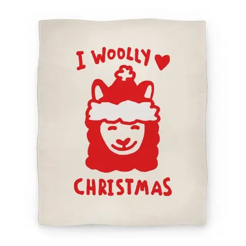 Movie Anime I Woolly Love Christmas Llama Premium Fleece Sherpa Blanket Perfect Gifts For Family On Christmas