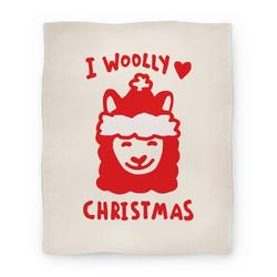 Movie Anime I Woolly Love Christmas Llama Premium Fleece Sherpa Blanket Perfect Gifts For Family On Christmas