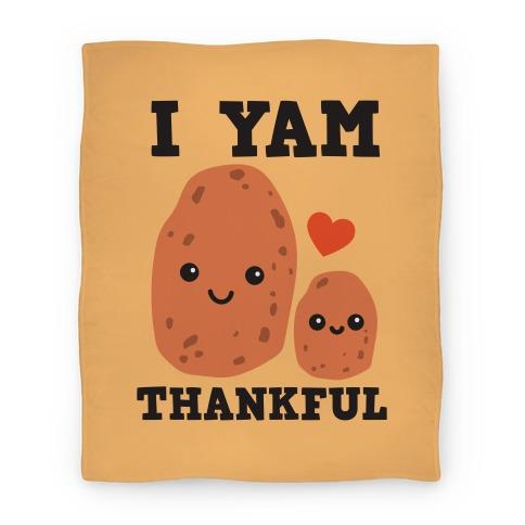 Movie Anime I Yam Thankful Premium Fleece Sherpa Blanket Perfect And Unique Gifts For Family On Christmas