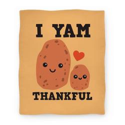 Movie Anime I Yam Thankful Premium Fleece Sherpa Blanket Perfect And Unique Gifts For Family On Christmas