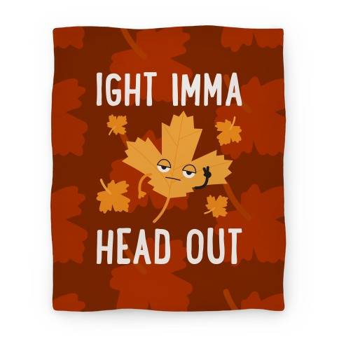Movie Anime Ight Imma Head Out Leaf Premium Fleece Sherpa Blanket Perfect Gifts For Family On Christmas