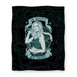 Movie Anime In Buffy We Trust Premium Fleece Sherpa Blanket Perfect And Unique Gifts For Family On Christmas