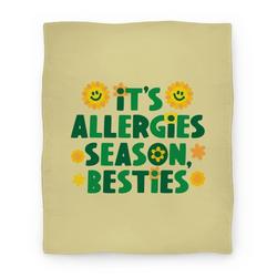 Movie Anime It's Allergies Season, Besties Premium Fleece Sherpa Blanket Perfect Gifts For Family On Christmas