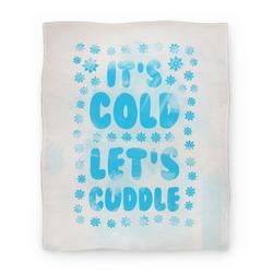 Movie Anime It's Cold. Let's Cuddle Premium Fleece Sherpa Blanket Perfect Gifts For Family On Christmas