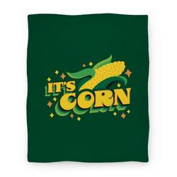 Movie Anime It's CORN Premium Fleece Sherpa Blanket Perfect And Unique Gifts For Family On Christmas Holiday