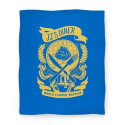 Movie Anime JJ's Diner: Belgian Waffle Crest Premium Fleece Sherpa Blanket Perfect Gifts For Family On Christmas