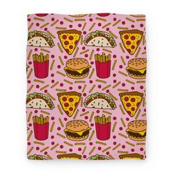 Movie Anime Junk Food Premium Fleece Sherpa Blanket Perfect And Unique Gifts For Family On Christmas Holiday