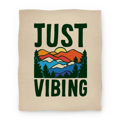 Movie Anime Just Vibing Mountains Premium Fleece Sherpa Blanket Perfect And Unique Gifts For Family On Christmas