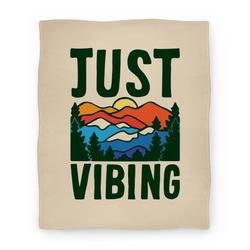 Movie Anime Just Vibing Mountains Premium Fleece Sherpa Blanket Perfect And Unique Gifts For Family On Christmas
