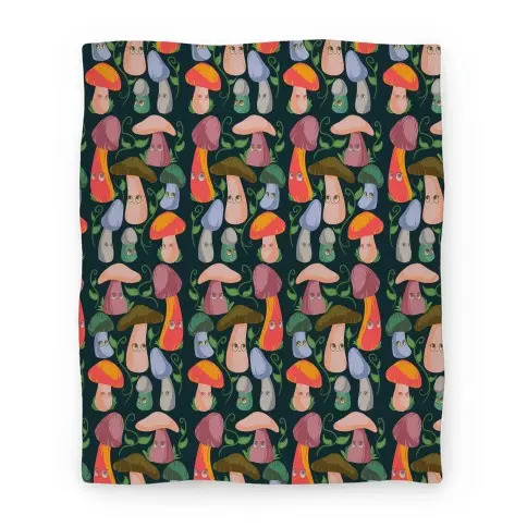Movie Anime Kawaii Cottage Mushrooms Premium Fleece Sherpa Blanket Perfect Gifts For Family On Christmas