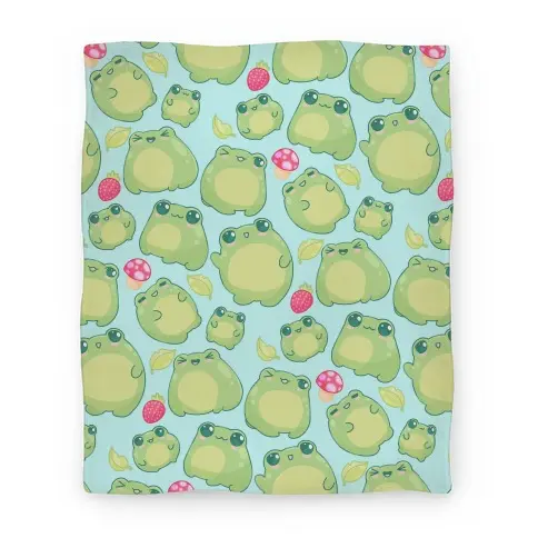 Movie Anime Kawaii Frogs Pattern Premium Fleece Sherpa Blanket Perfect And Unique Gifts For Family On Christmas