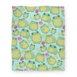 Movie Anime Kawaii Frogs Pattern Premium Fleece Sherpa Blanket Perfect And Unique Gifts For Family On Christmas