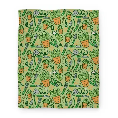 Movie Anime Kawaii Plants and Gardening Tools Premium Fleece Sherpa Blanket Perfect Gifts For Family On Christmas