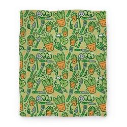 Movie Anime Kawaii Plants and Gardening Tools Premium Fleece Sherpa Blanket Perfect Gifts For Family On Christmas