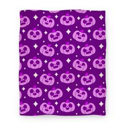 Movie Anime Kawaii Pumpkins Pattern Purple Premium Fleece Sherpa Blanket Perfect Gifts For Family On Christmas