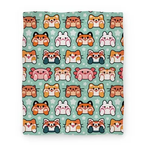 Movie Anime Kawaii Squishy Face Animals Premium Fleece Sherpa Blanket Perfect Gifts For Family On Christmas