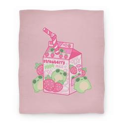 Movie Anime Kawaii Strawberry Frog Milk Premium Fleece Sherpa Blanket Perfect Gifts For Family On Christmas