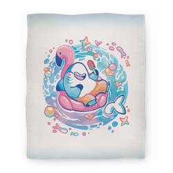 Movie Anime Kawaii Summer Shark Premium Fleece Sherpa Blanket Perfect And Unique Gifts For Family On Christmas