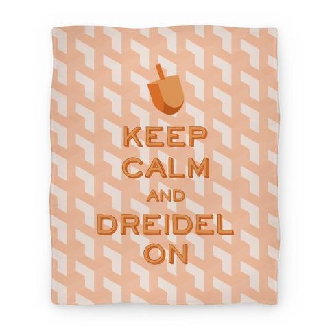 Movie Anime Keep Calm and Dreidel On Premium Fleece Sherpa Blanket Perfect Gifts For Family On Christmas