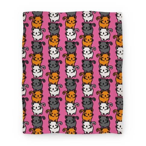 Movie Anime Kitty Stack Pattern Premium Fleece Sherpa Blanket Perfect And Unique Gifts For Family On Christmas